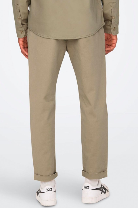 ONLY & SONS KENT CROPPED CHINO PANT Chinchilla