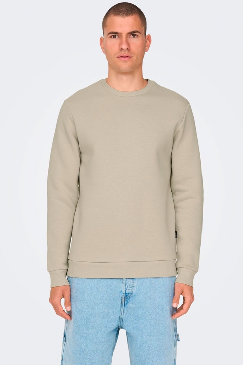ONLY & SONS Ceres Crew Neck Sweat Silver Lining