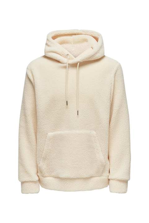 ONLY & SONS Remy Teddy Hoodie Antique White