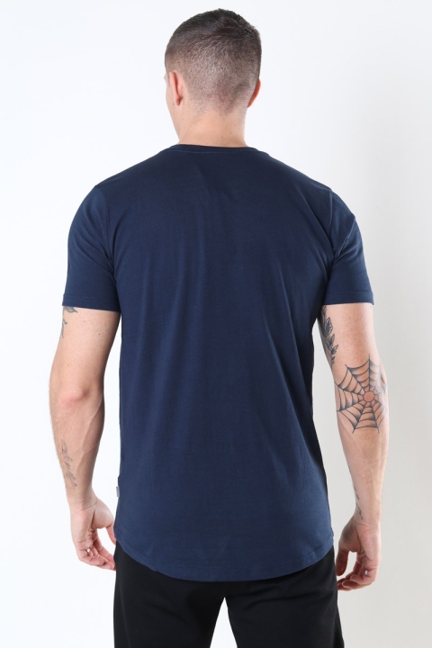 Solid Dew SS Long Organic T-shirt Insignia Blue