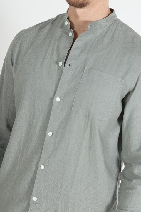 Allan China Linen Shirt Vetiver