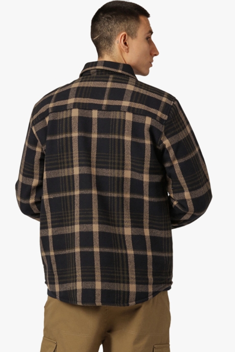 Fat Moose Connor Quilt Overshirt Navy Checked
