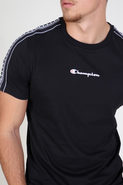 Champion Stripe C Logo Crewneck T-shirt Black