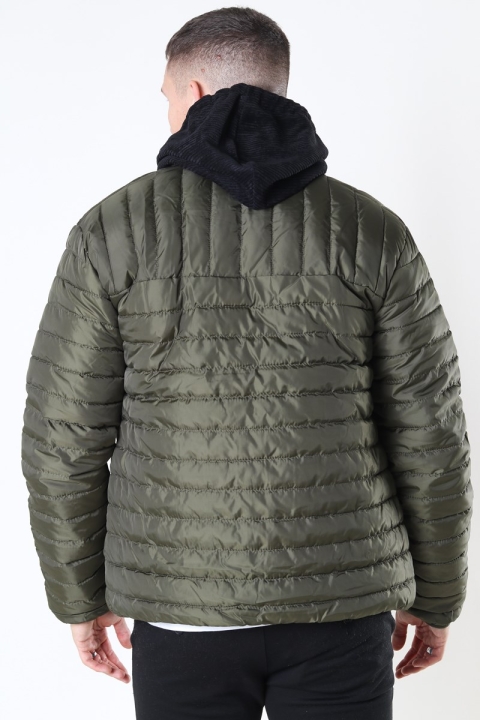 Only & Sons Paul Quilted Highneck Jakke Olive Night