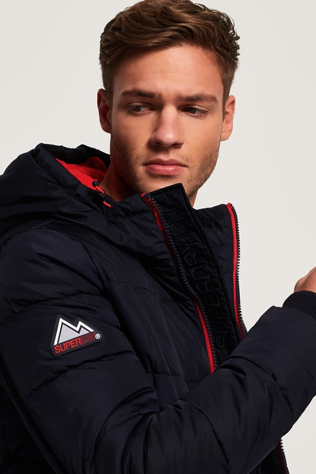 Superdry Sports Puffer Navy/Bright Red