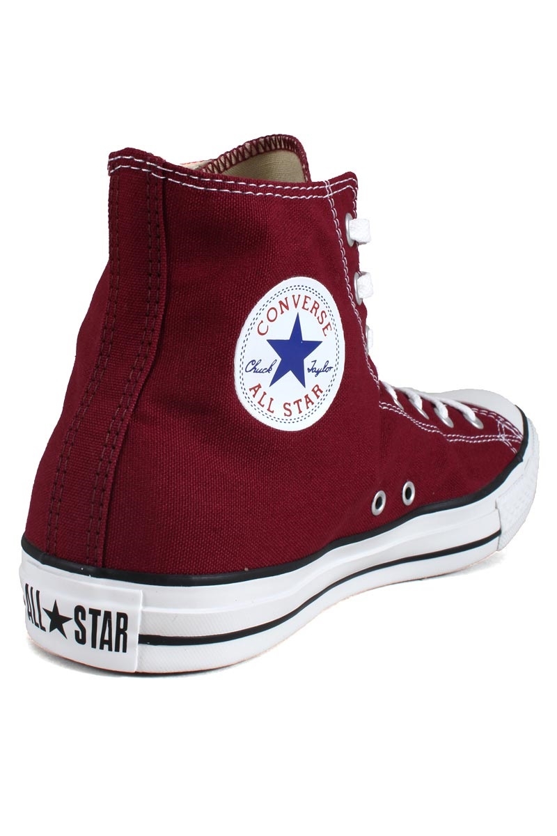 Bordeaux farvet Converse All Star sko Fri fragt og retur her!