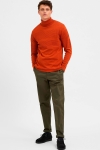 Selected MAINE LS KNIT ROLL NECK Bombay Brown