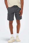 ONLY & SONS Cam Stage Cargo Shorts Grey Pinstripe