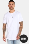 Only & Sons matt Longy SS T-shirt 3-pack White
