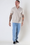 Selected Fave Zip Polo SS Oatmeal