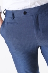 Les Deux Como Herringbone Suit Pants Dark Navy