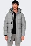 ONLY & SONS Carl Long Quilted Coat Griffin