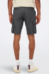ONLY & SONS Cam Stage Cargo Shorts Grey Pinstripe