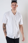 ONLY & SONS Caiden SS Stripe Resort Linen Shirt Pumice Stone