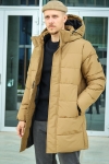 ONLY & SONS CARL LONG QUILTED COAT Kangaroo