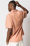 Clean Cut Copenhagen Giles Bowling Shirt S/S Orange Melange