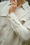 ONLY & SONS Karl Ls Shirt Viscose Linen Oatmeal