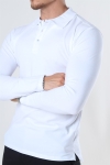 Muscle Fit Polo LS White
