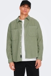 ONLY & SONS ONSALP RLX 2PKT WASHD CORD LS SHIRT NOOS Seagrass