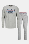 Jack & Jones JACRON TEE LS AND PANTS LW SET Light Grey Melange