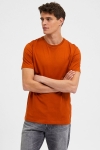Selected NORMAN SS O-NECK TEE Bombay Brown