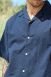 Jack & Jones Summer Linen Resort Shirt SS Navy Blazer