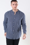 Only & Sons Luke LS Linen Mandarine Skjorte Dress Blues/White Stripes
