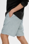 Selected Regular Brody Linen Shorts Blue Shadow
