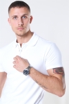 Muscle Fit Stretch Polo SS White