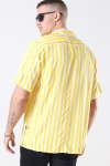 Denim Project El S/S Cuba Skjorte Yellow/White