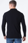 Muscle Fit Polo LS Black