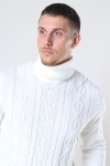 Only & Sons Rigge 3 Cable Roll Neck Strik Cloud Dancer