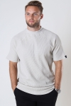 ONLY & SONS ONSKEITH REG WAFFLE MOCK SS 3654 TEE Silver Lining