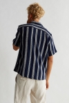 Woodbird Hale Striped Shirt Navy