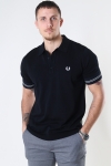 Fred Perry CONTRAST PANEL KNITT. 102 Black