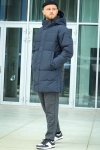 ONLY & SONS CARL LONG QUILTED COAT Dark Navy