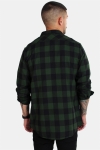 URBAN CLASSICS Checked Flanell Shirt Black/Forest