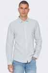 ONLY & SONS Caiden LS Linen Shirt Cashmere Blue
