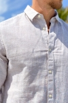 ONLY & SONS Caiden LS Linen Shirt Chinchilla