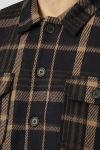 Fat Moose Connor Quilt Overshirt Navy Checked