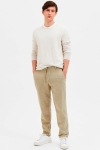 Selected SLIM TAPE-BRODY LINEN PANTS Olive Branch