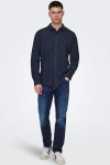 ONLY & SONS Caiden LS Linen Shirt Night Sky