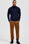 Selected MAINE LS KNIT ROLL NECK Dark Sapphire