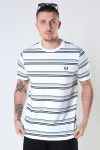 Fred Perry Striped T-shirt Snow White
