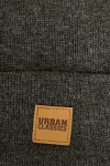 Urban Classics Leatherpatch Long Beanie Charcoal