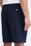 Solid Aurelius Elasticated Linen Shorts Insignia Blue