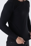 Basic Brand Muscle Fit LS T-shirt Black