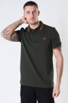 Fred Perry Twin Tipped Fp Shirt Hgrn/Brtgold/Rust