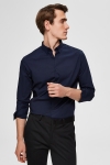 Selected SLIM MULTI SHIRT 2 PACK White with Navy combo.