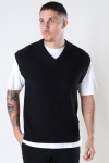 Solid Vicente knit vest Black